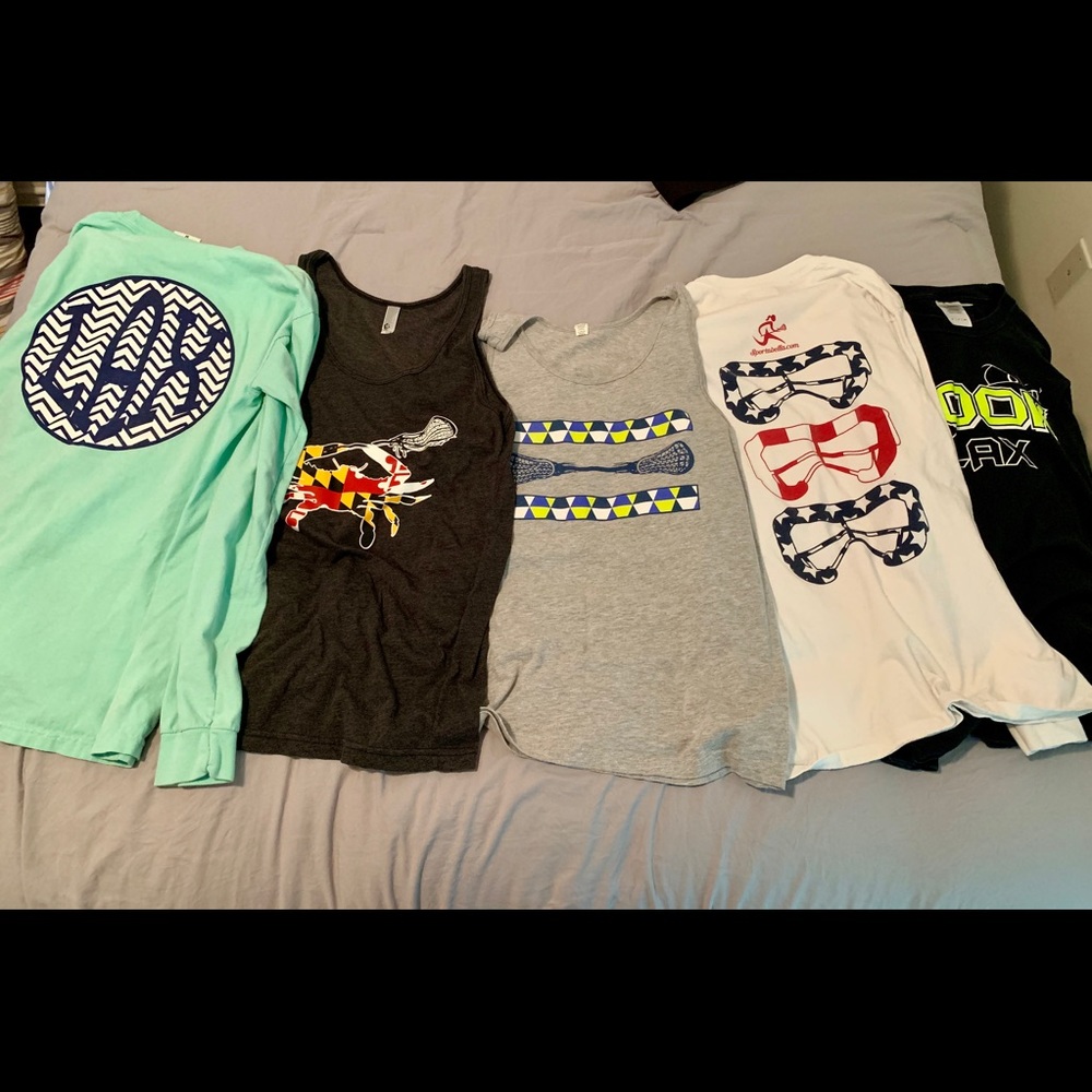 Lacrosse Shirts (Mix of long sleeve and no sleeve)